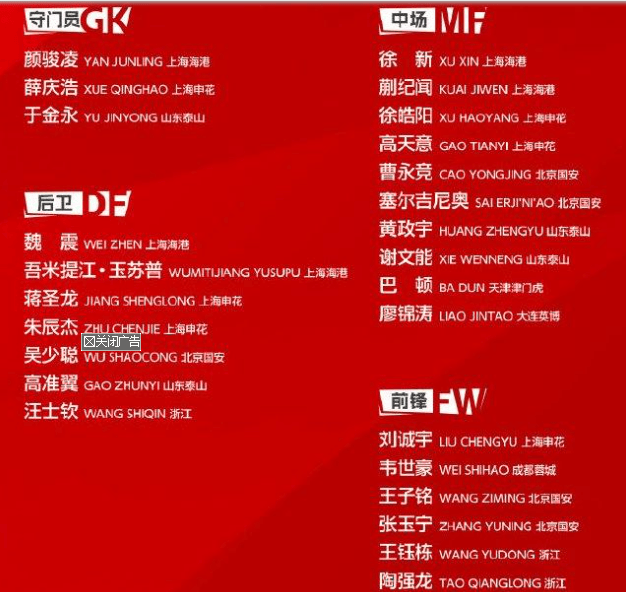 东亚杯与韩国之间的第一场比赛 Jiushuo可能会重复使用三个天才明星 而青年风暴组合完全处于位置